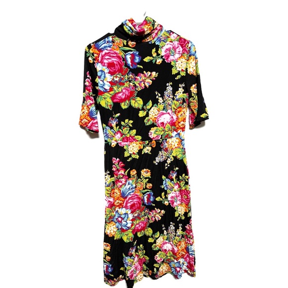 Anthropologie Ett:Twa Coreyell Black Floral Dress - Picture 2 of 5